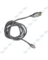 CABLE IPHONE TISSU GRIS