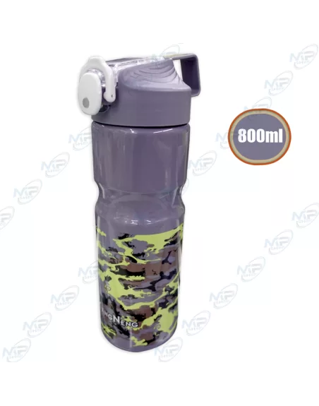 🥤Bouteille Sport Paille 800ml Camouflage | Anti-fuite, Sans BPA, Design Robuste
