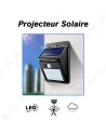 ☀️Lampe Solaire LED Extérieur Puissante IP65 | Capteur Mouvement PIR