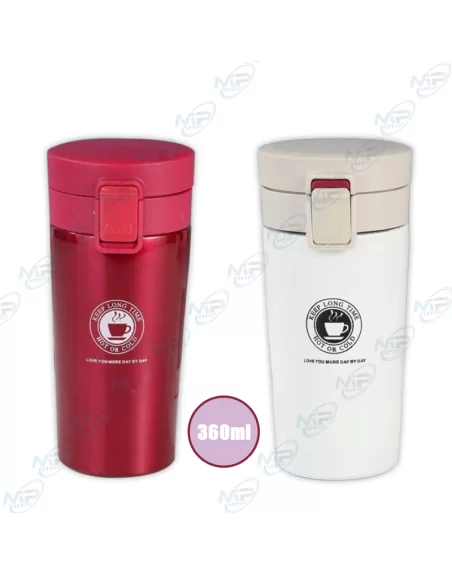 🍵Mug Thermos Café 360ml - Inox 304, Anti-Fuite, Tasse Isotherme
