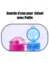 Bouteille D'EAU POUR  ENFANT AVEC PAILLE 450ML