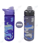 🥤Gourde Sport Camouflage 600ml | Anti-fuite, Graduation, Sans BPA | Fitness