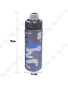 🥤Gourde Sport Camouflage 600ml | Anti-fuite, Graduation, Sans BPA | Fitness