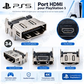 🎮 Connecteur HDMI PS5 – Pièce de Rechange | MPSHOP
