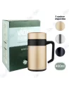 THERMOS EN ACIER INOXYDABLE TASSE 400ML AVEC POIGNÉE