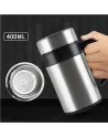 THERMOS EN ACIER INOXYDABLE TASSE 400ML AVEC POIGNÉE