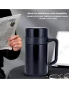 THERMOS EN ACIER INOXYDABLE TASSE 400ML AVEC POIGNÉE