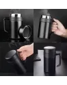 THERMOS EN ACIER INOXYDABLE TASSE 400ML AVEC POIGNÉE