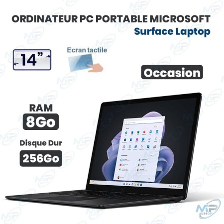 💻 Microsoft Surface Laptop 13,5″ Tactile Occasion – RAM 8 Go, SSD 256 Go