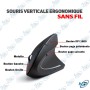🖱️ Souris Verticale Ergonomique Sans Fil JEDEL W925 – 1600 DPI, Connexion 2,4 GHz