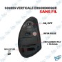 🖱️ Souris Verticale Ergonomique Sans Fil JEDEL W925 – 1600 DPI, Connexion 2,4 GHz