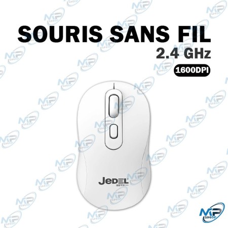 🖱️ Souris Sans Fil JEDEL W926-BK – 2,4 GHz, 1600 DPI, Ergonomique avec Récepteur USB