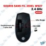 🖱️ Souris Sans Fil JEDEL W927 2.4 GHz – 1600 DPI, USB, Portée 10 m