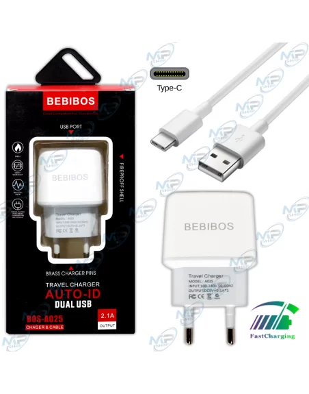 CHARGEUR BEBIBOS TYPE C  2.1A