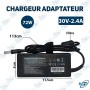 🔌 Chargeur PC Portable 72W – Adaptateur Secteur 30V 2,4A avec Connecteur DC