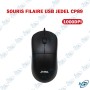 🖱️ Souris Filaire USB JEDEL CP89 – 1000 DPI, Noire, Ergonomique