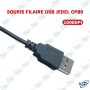 🖱️ Souris Filaire USB JEDEL CP89 – 1000 DPI, Noire, Ergonomique