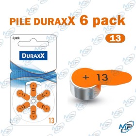 🔋 Pile auditive DURAXX 13 – Pack de 6 piles bouton pour appareils auditifs