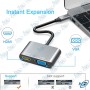🔌 Adaptateur USB-C 4 en 1 HDMI VGA USB 3.0 avec USB-C PD – 4K Ultra HD