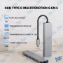 🔌 Hub USB-C 6-en-1 HDMI 4K – USB 3.0, USB 2.0, lecteur SD/TF et USB-C PD