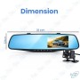 📱 Rétroviseur caméra DVR Full HD 1080P avec caméra de recul et vision nocturne