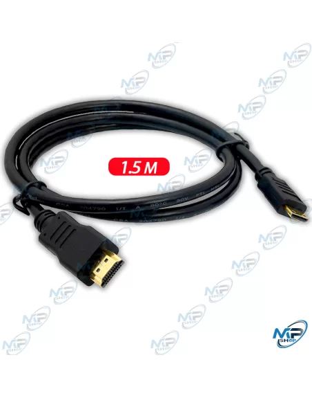 Câble HDMI Mâle Vers HDMI Mâle 1.5 Mètre Noir