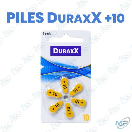 🔋 Pile auditive DuraxxX PR41 1,45 V – Pack de 6 piles pour appareils auditifs