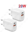 ⚡Tête Chargeur Rapide DEVIS 20W Double Port USB 3.0 & Type-C PD