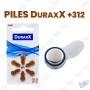 🔋 Piles Auditives DuraxxX 312 PR41 1,45 V – Pack de 6