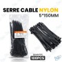 🧵 Serre-câbles Nylon Noir 5 × 150 mm – Lot de 100 pièces