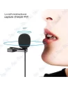 🎙️Micro Cravate Lavalier Pro 1.5M | Jack 3.5mm | Enregistrement Audio Vidéo