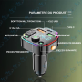 🚗Transmetteur FM Bluetooth 5.0 ALFA ALFANEXT Q8 – Chargeur Voiture PD 20W USB/USB-C RGB LED 12V/24V