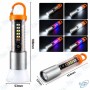 🔦 Lampe de Poche LED Multifonction Rechargeable HS-2302 – Éclairage Portable avec Crochet, Aimant et Zoom