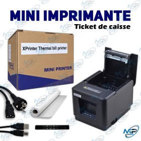 🖨️ Mini Imprimante Thermique XPrinter pour Tickets de Caisse – Impression Rapide et Professionnelle