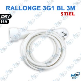 🔌  Rallonge Électrique STIEL 3G1 3 Mètres – 16A / 250V avec Prise et Fiche Mâle