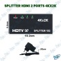 🔌 Splitter HDMI 1 Entrée 2 Sorties 4Kx2K – Répartiteur HDMI Full HD 1080p et 3D
