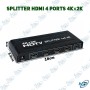 🔌 Splitter HDMI 1 Entrée 4 Sorties 4Kx2K – Répartiteur HDMI Full HD 1080p et 3D