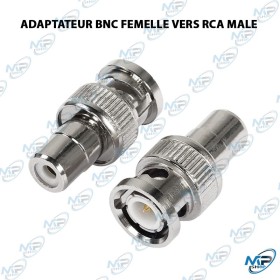 🔌 Adaptateur BNC Femelle vers RCA Mâle – Connecteur Vidéo pour Caméras de Surveillance et Équipements CCTV