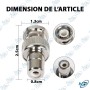 🔌 Adaptateur BNC Femelle vers RCA Mâle – Connecteur Vidéo pour Caméras de Surveillance et Équipements CCTV