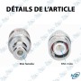 🔌 Adaptateur BNC Femelle vers RCA Mâle – Connecteur Vidéo pour Caméras de Surveillance et Équipements CCTV