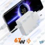 ⚡ Chargeur Rapide 67W avec Câble USB Type-C – Adaptateur Secteur pour Smartphone