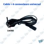 🔌 Câble Universel pour Chargeur PC Portable + 6 Embouts Connecteurs Adaptateurs