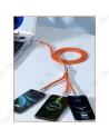 ⚡ Câble de Chargement Rapide 3-en-1 (Micro USB, iOS, Type-C) | 120W & 6A