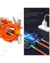 ⚡ Câble de Chargement Rapide 3-en-1 (Micro USB, iOS, Type-C) | 120W & 6A