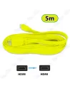 CABLE HDMI 5 M COULEUR JAUNE DEVIS