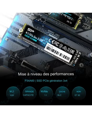 Silicon power - P34A60 Disque Dur SSD Interne 512Go M.2 2280 NVMe