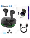 👂Écouteurs TWS Gaming MUJU PRO 60 – Bluetooth 5.3, Lumières LED, Son Stéréo HiFi