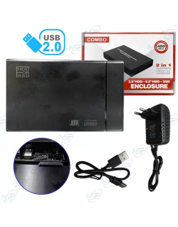 💾Boîtier Externe Disque Dur USB 2.0 | 2.5" & 3.5" | 10 To Max