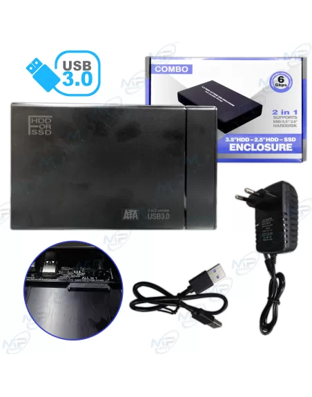 💾Boîtier Externe Combo HDD/SSD 3.5" & 2.5" SATA III USB 3.0 | 6 Gbps, Jusqu'à 10 To