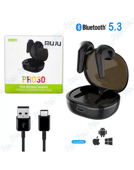 ÉCOUTEURS BLEUTOOTH 5.3 Bluetooth MUJU PRO 30